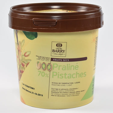 Chocolates - Pistachio Praline Pasta 70% - Cacao Barry -1kg